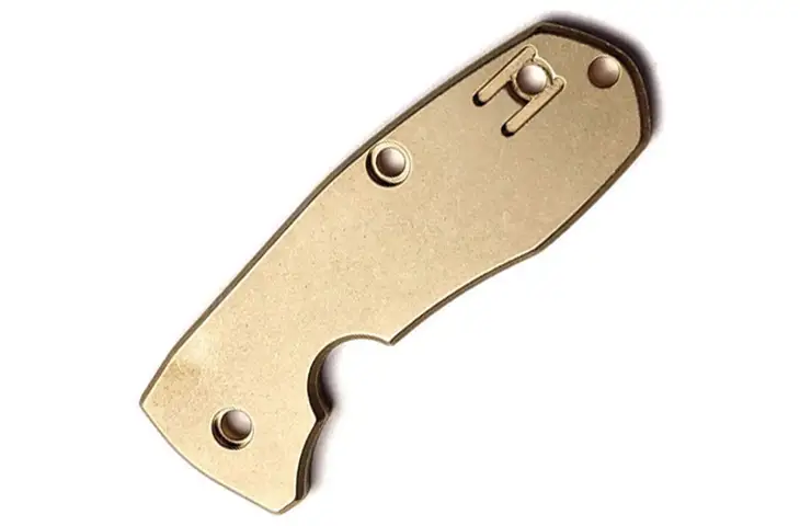 Flytanium Techno 2 Handle Scales Brass Fixed Blade Knife FLY-659